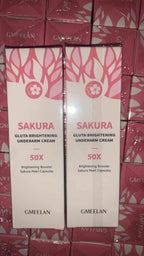 GMEELAN - Sakura GLUta Whitening Underarm Cream - 50X Brightening Booster Sakura Pearl Capsules 30g