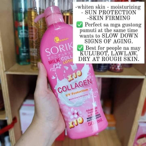 Soriko - Milk Collagen Lotion - X10 COLLAGEN UV Protection SPF 50 - 500 ML