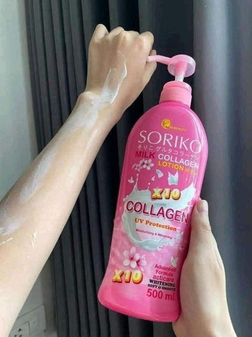 Soriko - Milk Collagen Lotion - X10 COLLAGEN UV Protection SPF 50 - 500 ML