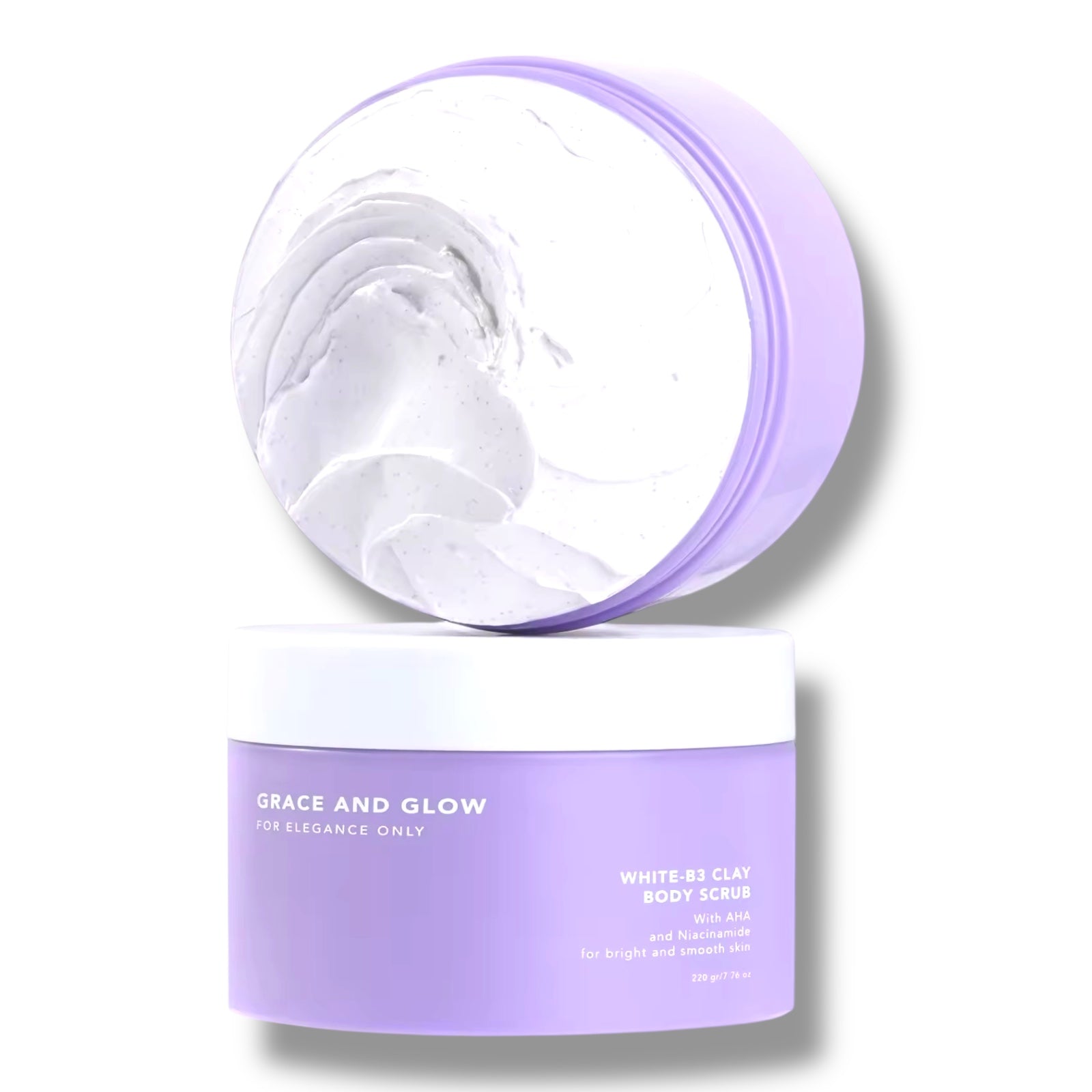 Grace and Glow - White B3 Clay Body Scrub 220g