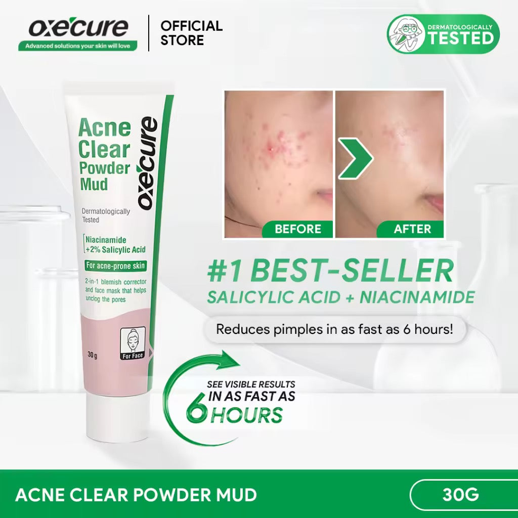 Oxecure - Acne Clear Powder Mud 30g ( Big size )