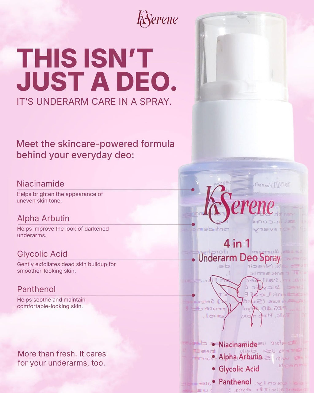 KSerene - 4 in 1 Underarm Deo Spray 60ml