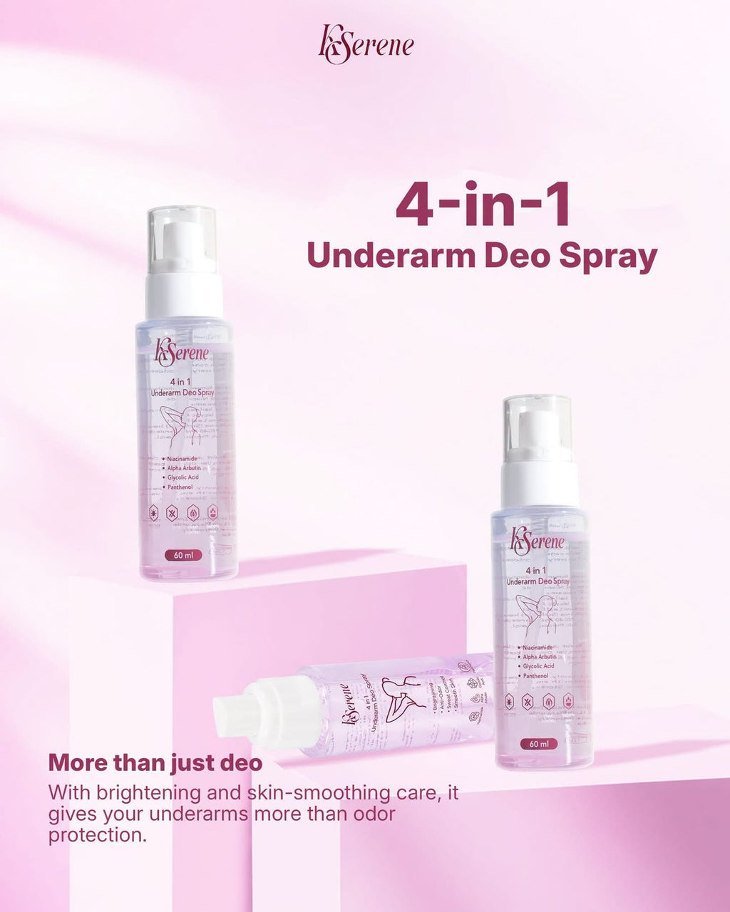KSerene - 4 in 1 Underarm Deo Spray 60ml