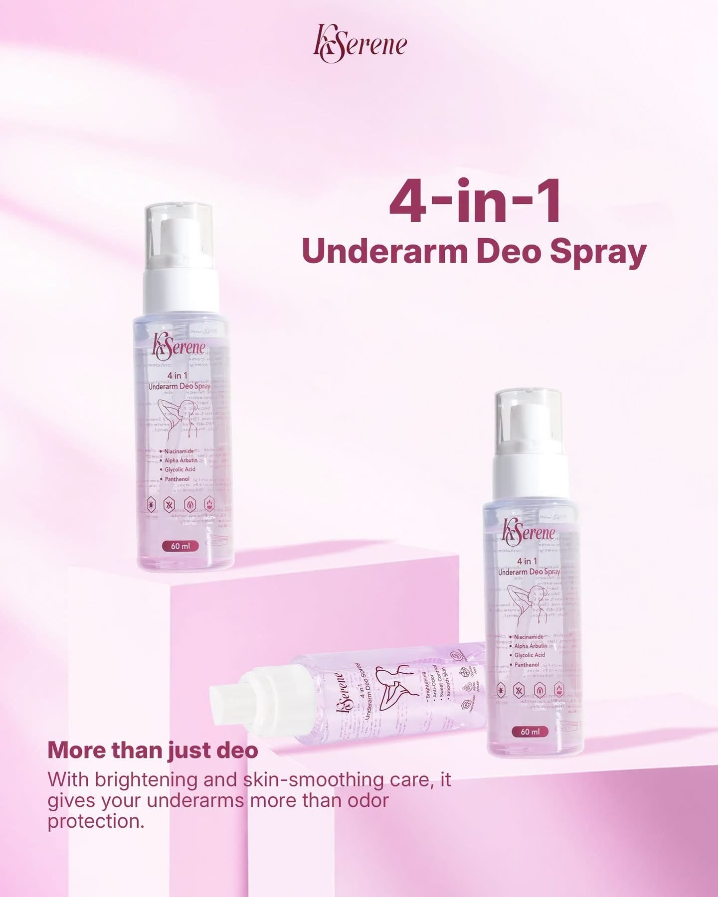 KSerene - 4 in 1 Underarm Deo Spray 60ml