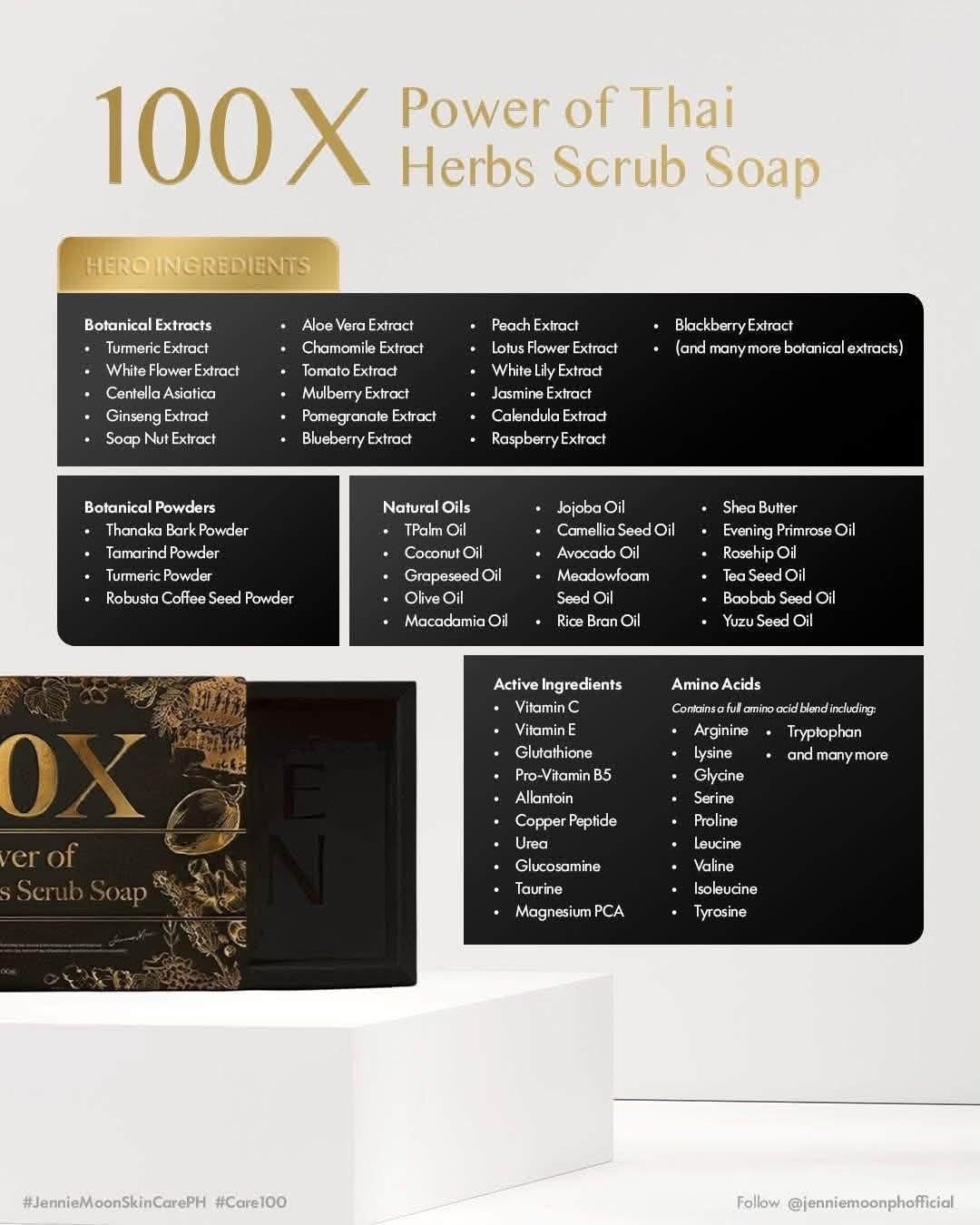 Jennie Moon - 100x Power of Thai Herbs Scrub Soap 160g