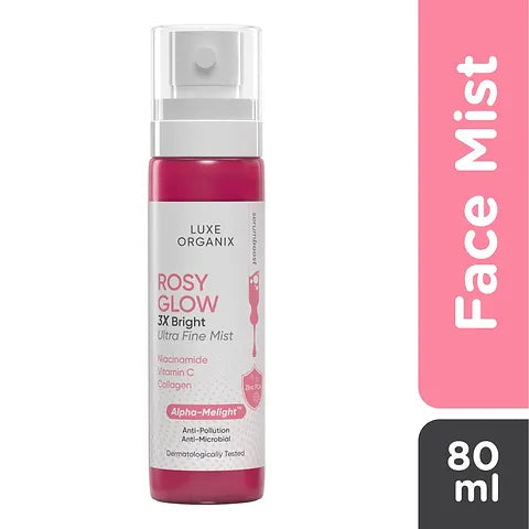 Luxe Organix - ROSY GLOW  3x Bright Ultra Fine Mist 80ml ( pink )