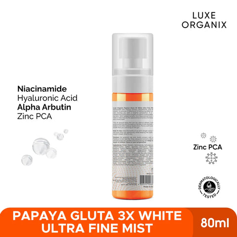 Luxe Organix - “ PAPAYA GLUTA “ 3X White Ultra Fine Mist 80ml ( Orange )