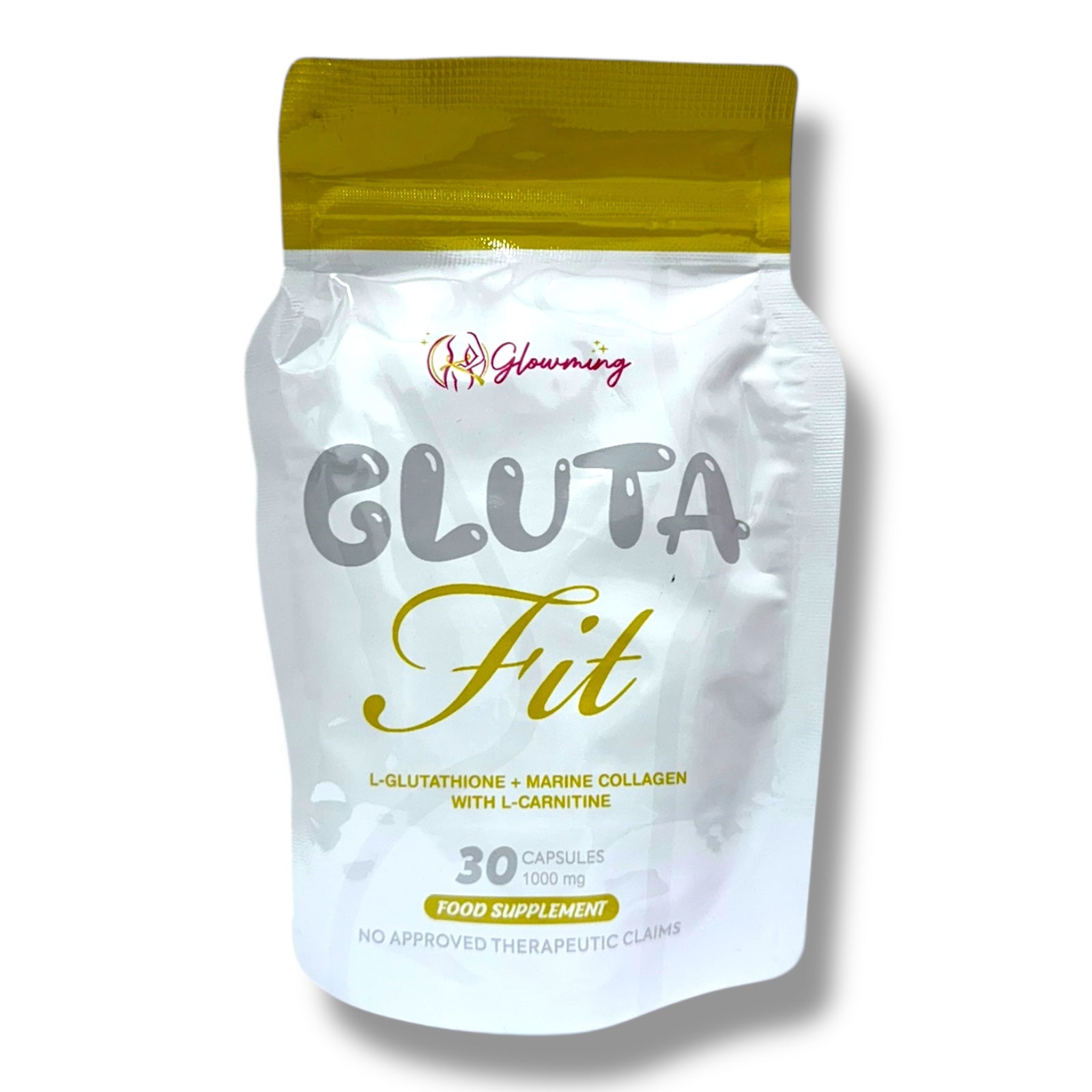 Glowming - Gluta Fit L-Glutathione + Marine Collagen with L-Carnitine - 30 Capsules 1000mg