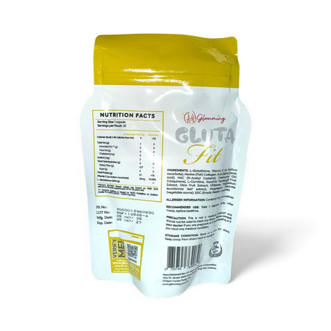 Glowming - Gluta Fit L-Glutathione + Marine Collagen with L-Carnitine - 30 Capsules 1000mg