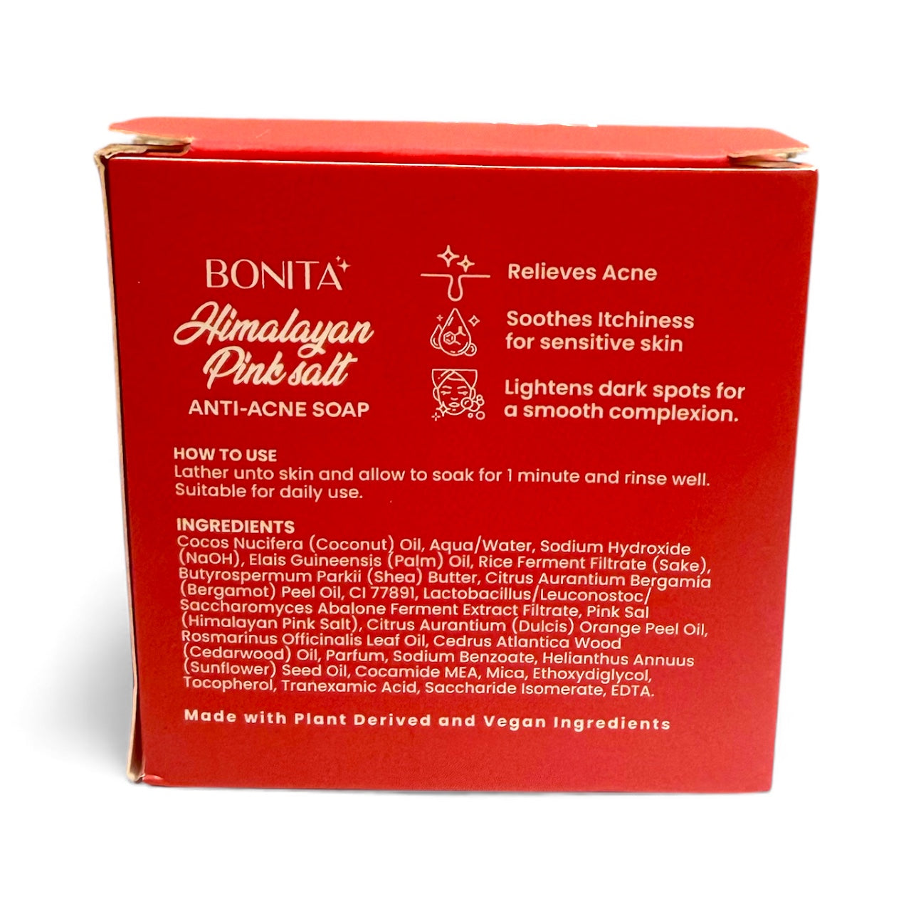 Bonita - Himalayan Pink Salt Exfoliating Soap Bar for Face & Body 80g - SOAP