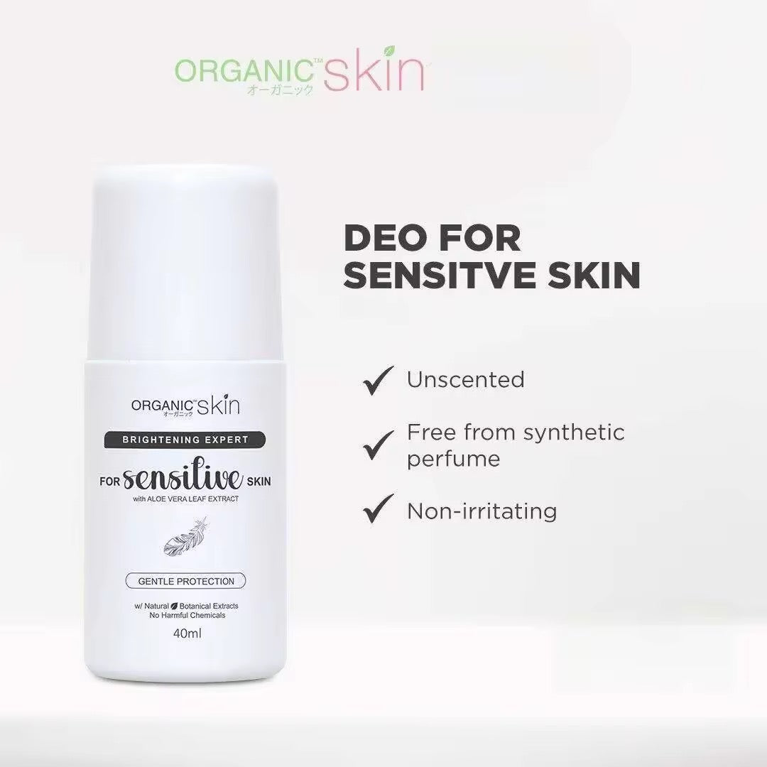 Organic Skin - Intensive Whitening for Sensitive skin “FRAGRANCE FREE” Deo 40ml