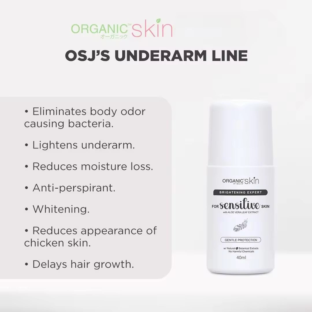 Organic Skin - Intensive Whitening for Sensitive skin “FRAGRANCE FREE” Deo 40ml