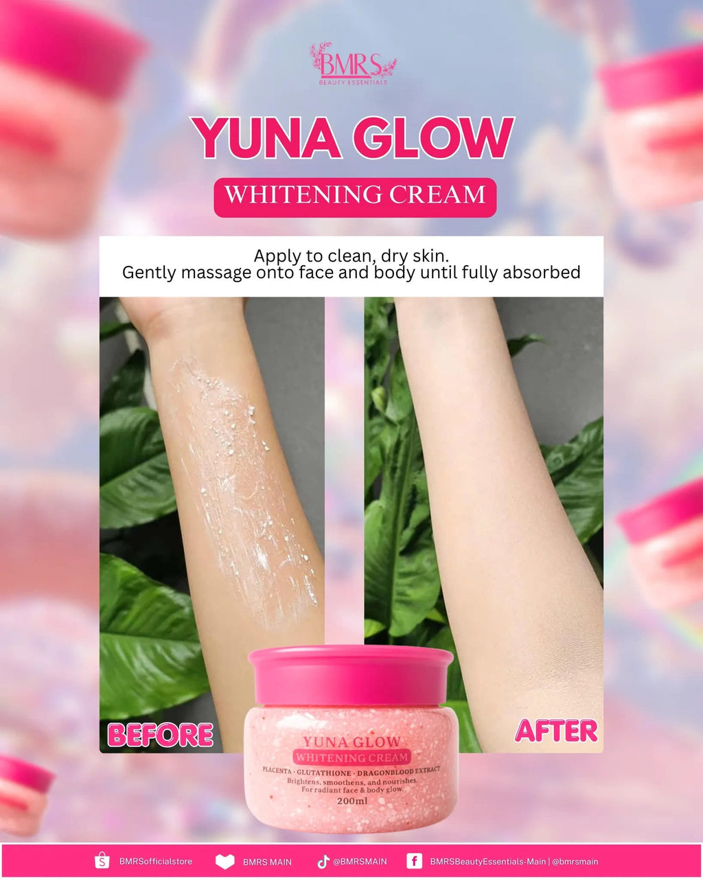 BMRS - Yuna Glow Whitening Cream 200ml