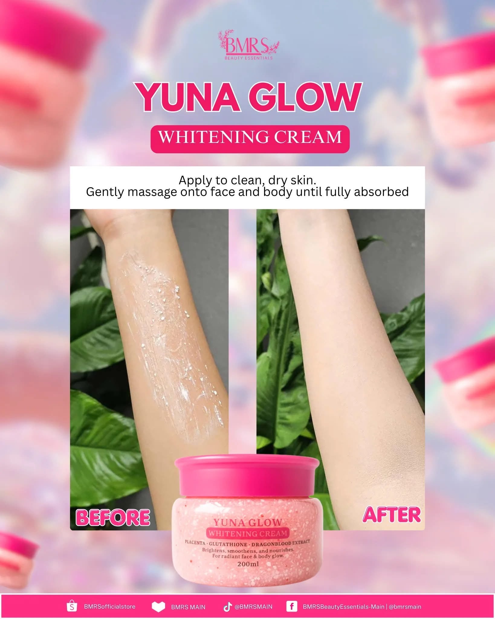 BMRS - Yuna Glow Whitening Cream 200ml