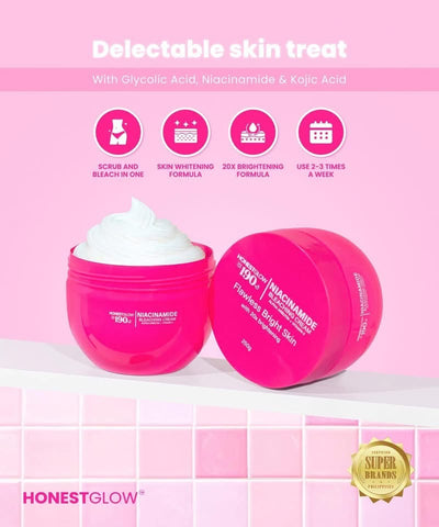 Honest Glow - 190 Niacinamide Bleaching Cream 250g