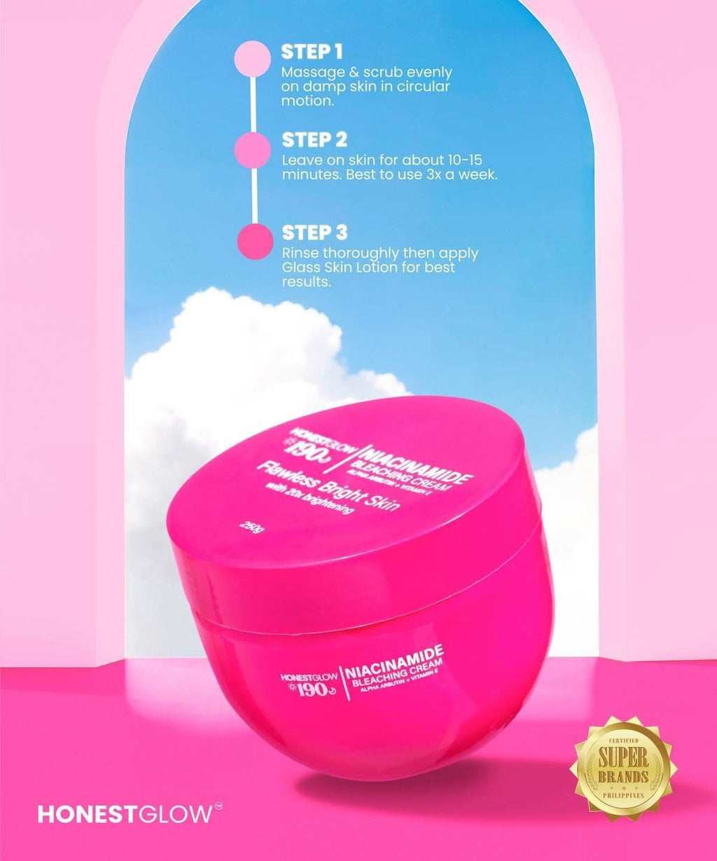 Honest Glow - 190 Niacinamide Bleaching Cream 250g