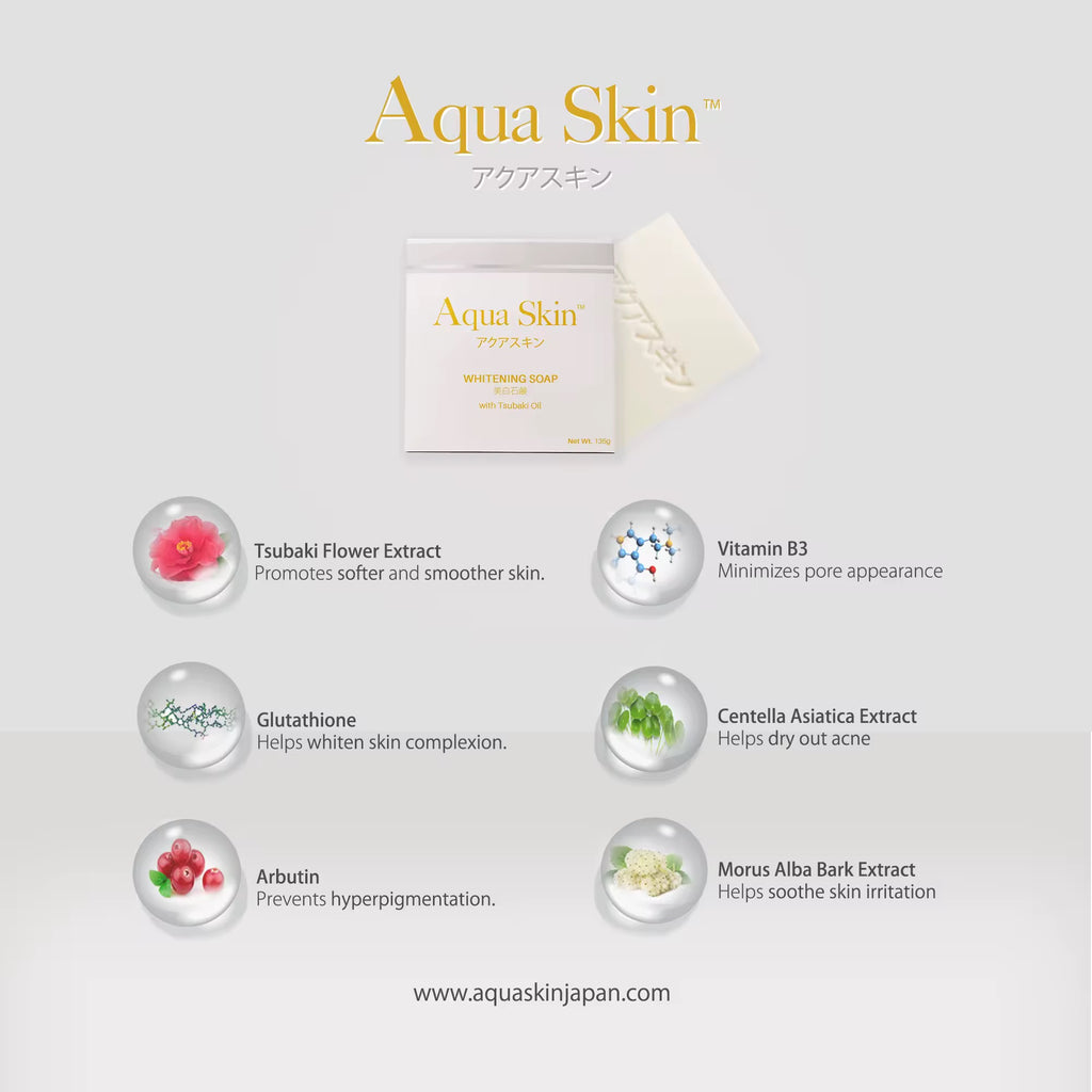 Aqua Skin Whitening Tsubaki Soap 135g