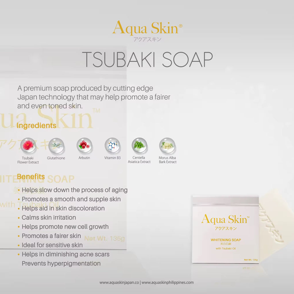Aqua Skin Whitening Tsubaki Soap 135g