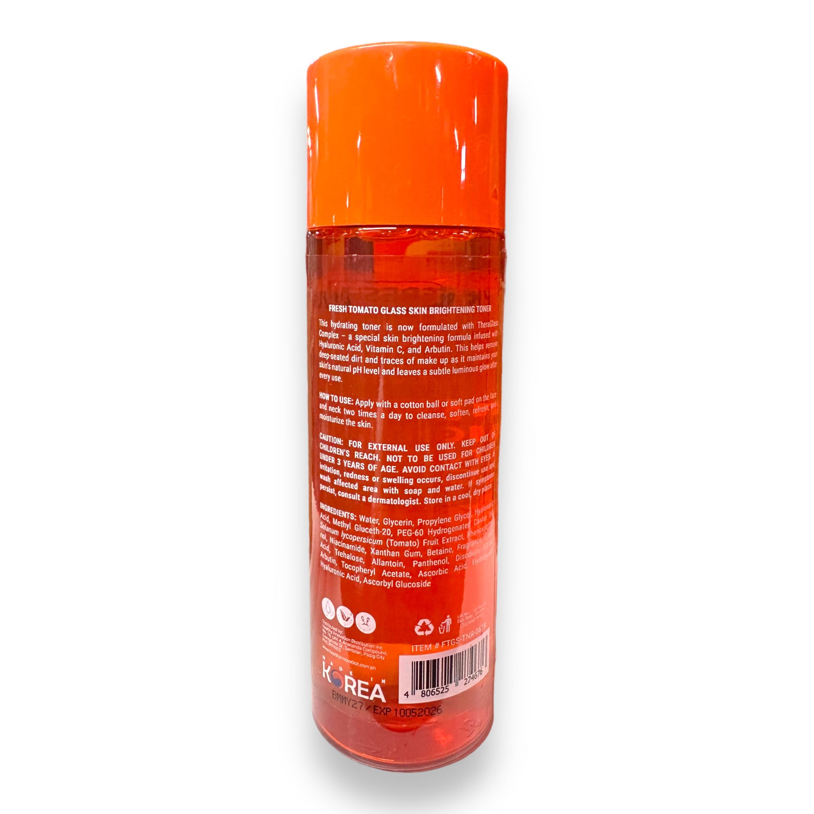 Fresh Skinlab - Tomato Glass Skin 3 in 1 Brightening Toner - 100 ML