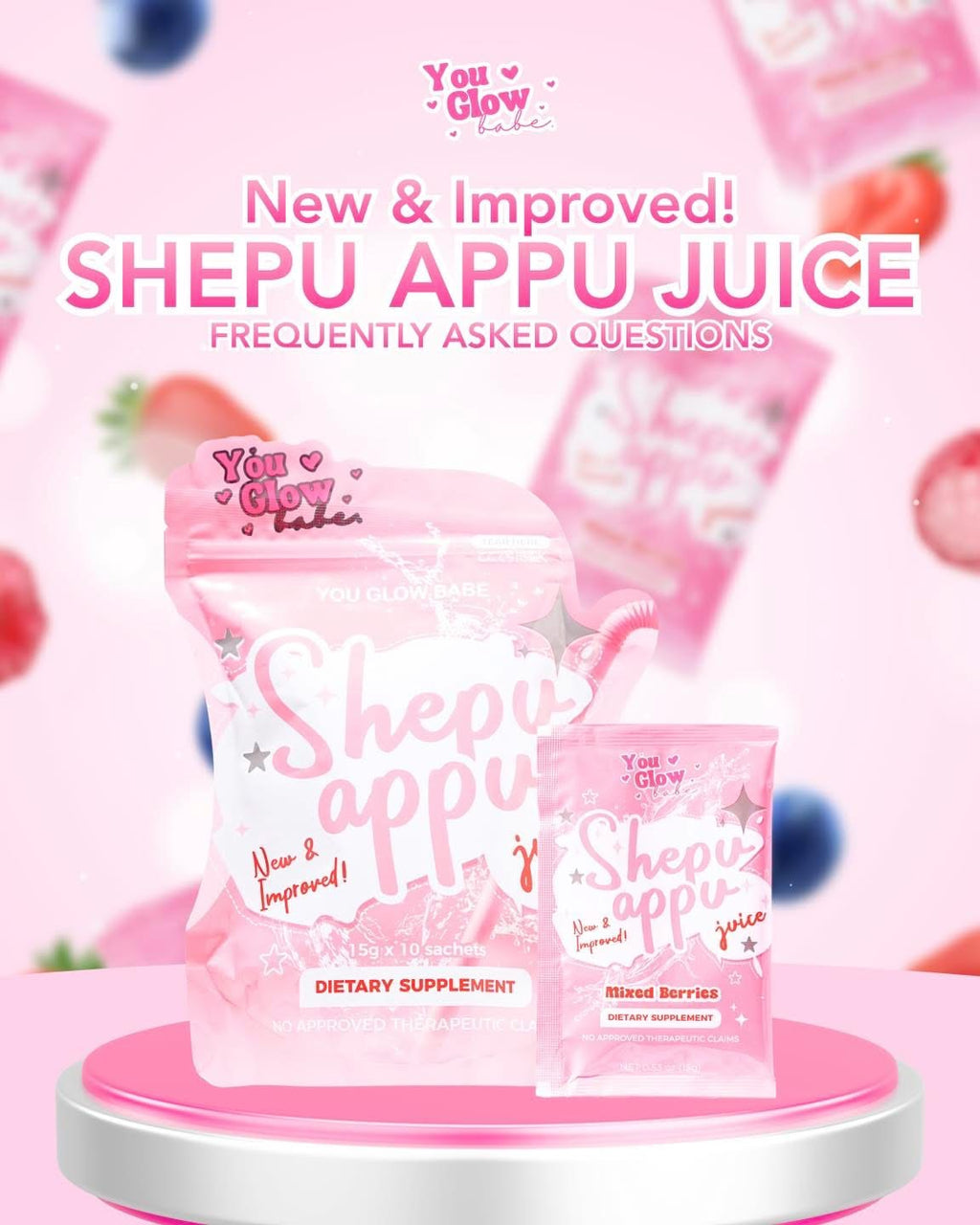 You Glow Babe - SHEPU APPU NEW AND IMPROVED JUICE 150g  ( new formula with probiotic and prebiotic )