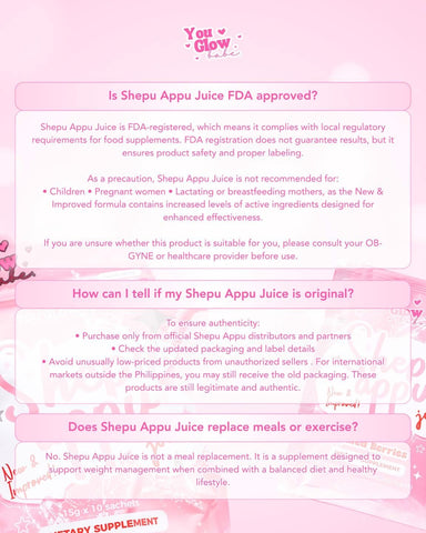 You Glow Babe - SHEPU APPU NEW AND IMPROVED JUICE 150g  ( new formula with probiotic and prebiotic )