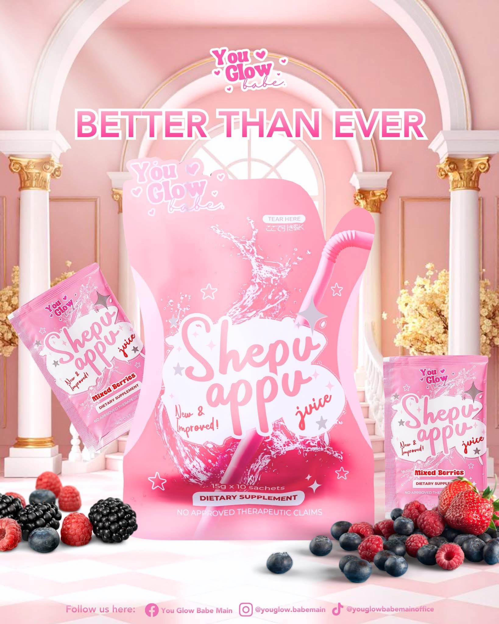 You Glow Babe - SHEPU APPU NEW AND IMPROVED JUICE 150g  ( new formula with probiotic and prebiotic )