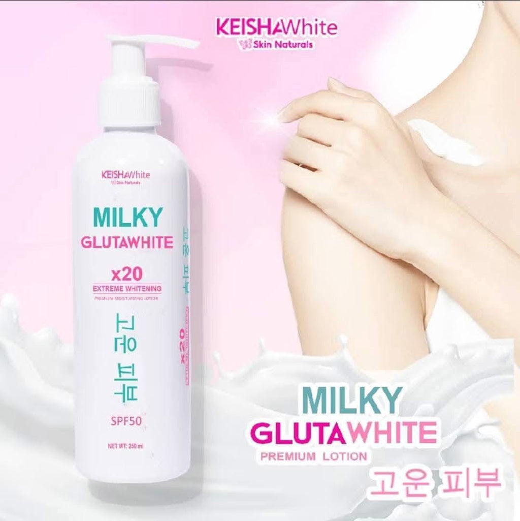 Keisha White - Milky Glutawhite X20 Extreme Whitening Premium Moisturizing Lotion SPF 50 - 250 ml