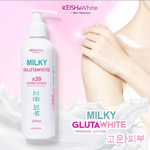 Keisha White - Milky Glutawhite X20 Extreme Whitening Premium Moisturizing Lotion SPF 50 - 250 ml