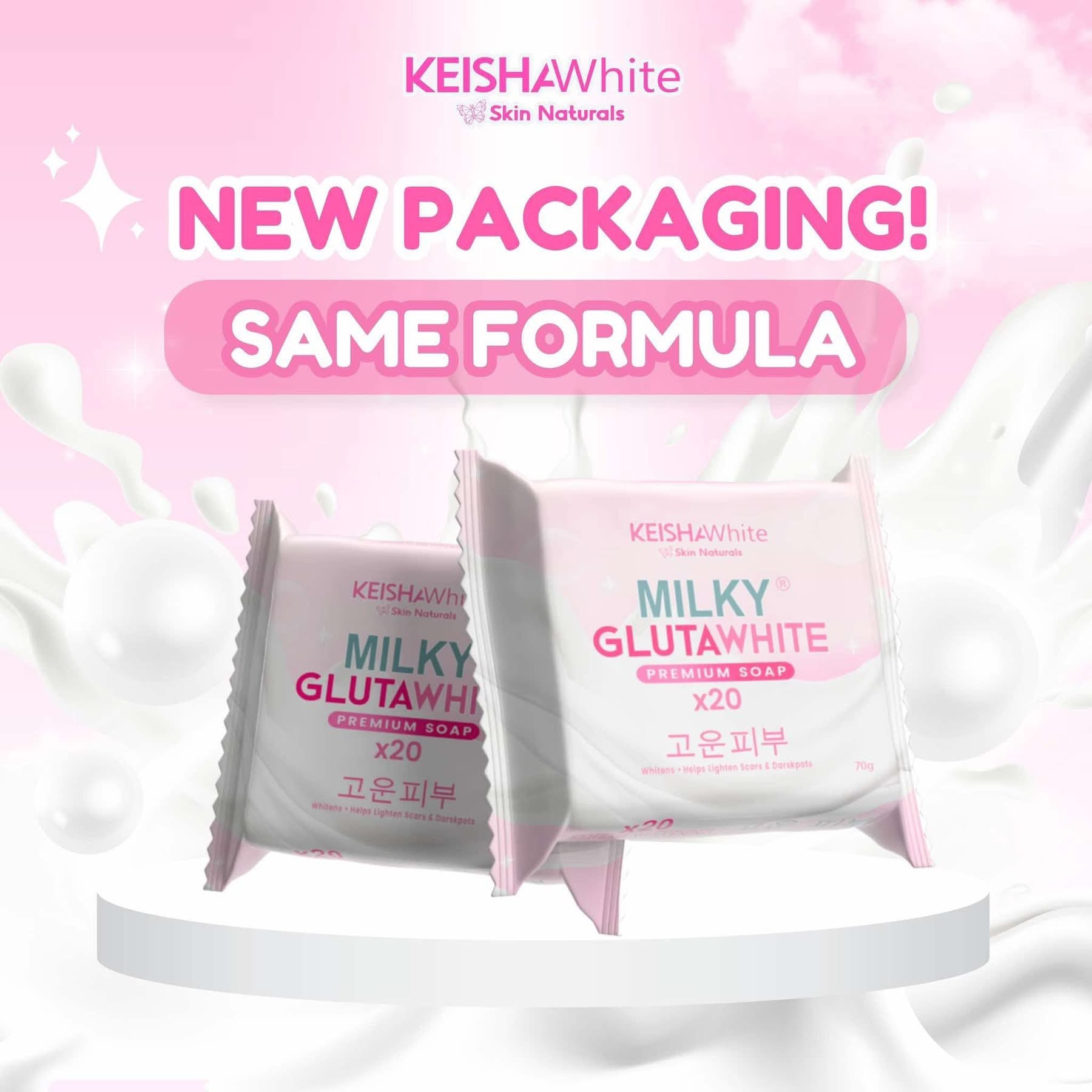 Keisha White - Milky GlutaWhite Premium Soap X20 -  75g - ( 1 pc only )