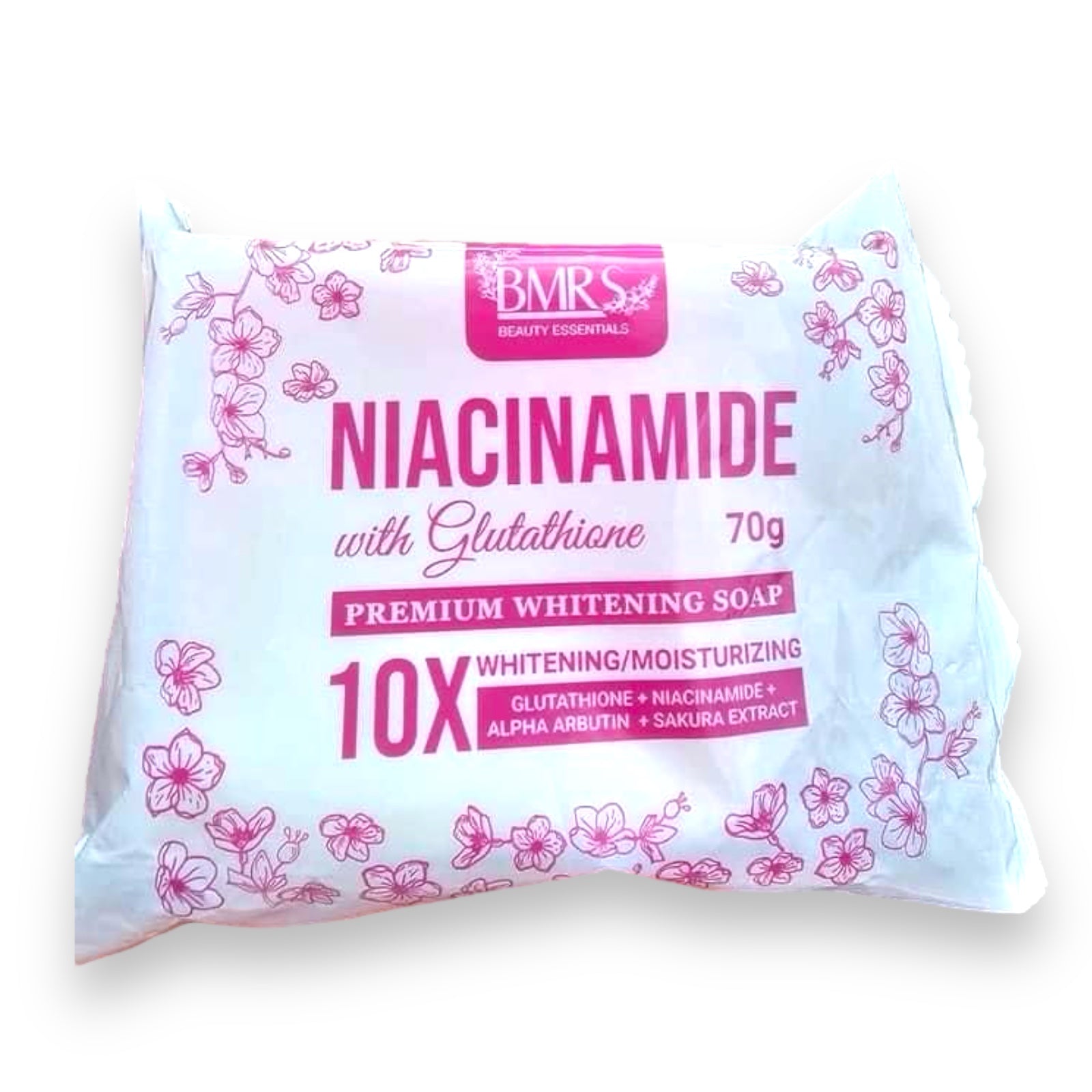 niacinamide with glutathione soap BMRS, Premium Whitening Soap, 10x Whitening & Moisturizing - 70 gm 2% Glutathione Soap with Niacinamide