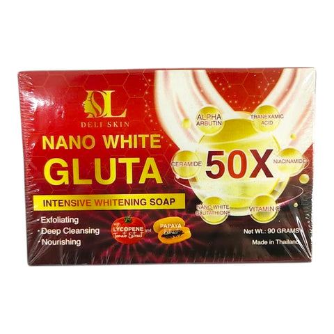 Deli Skin Nano Gluta Soap – Intensive Whitening & Deep Cleansing (50x) - 90g