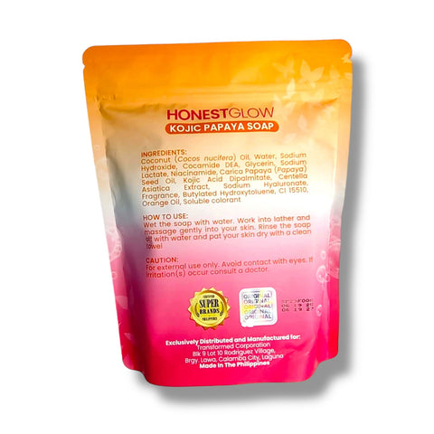 Transformed Skin - Honest Glow Kojic Papaya Soap - 5pcs x 70g