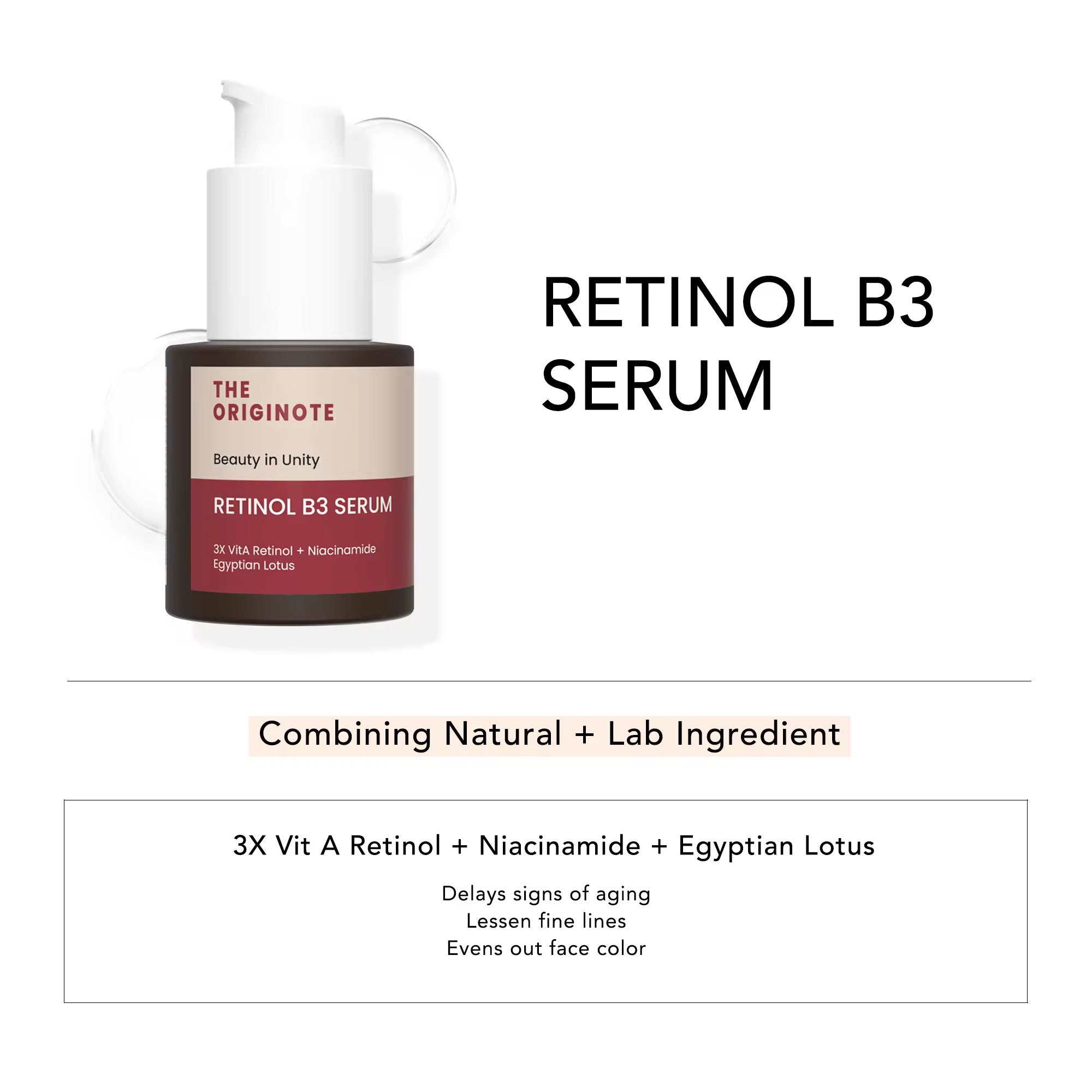 The Originote - Beauty in Unity RETINOL B3 Serum 20ml