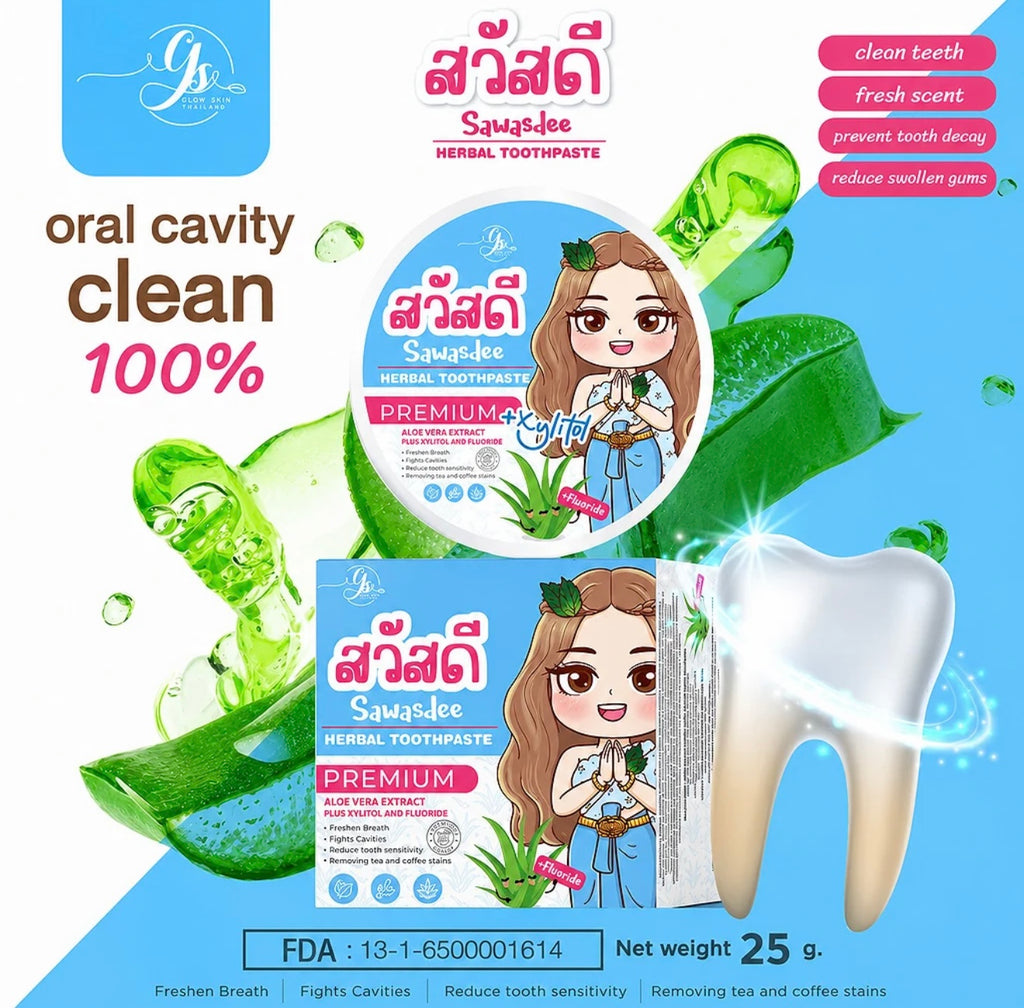Glow Skin Thailand - Sawasdee Herbal Toothpaste - 25g