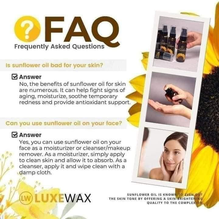 Luxe Wax - Premium Sunflower Oil - 50 ML