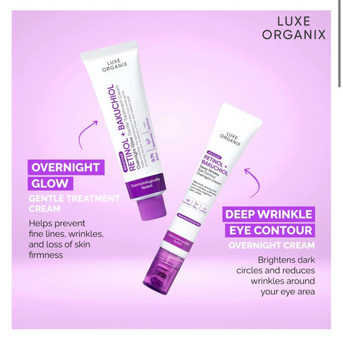Luxe Organix Advanced Retinol + Bakuchiol Deep Wrinkle Eye Contour Cream 12g