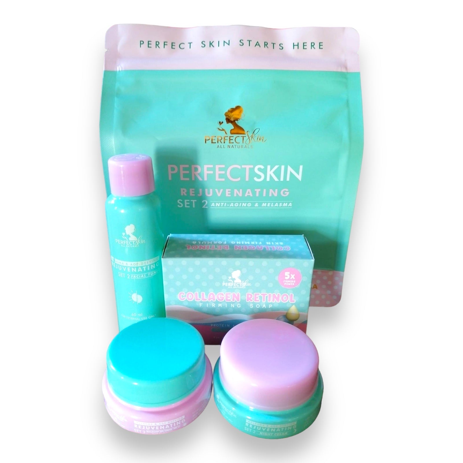 Perfect Skin Rejuvenating Set #2 - Anti-aging and Melasma Facial Set