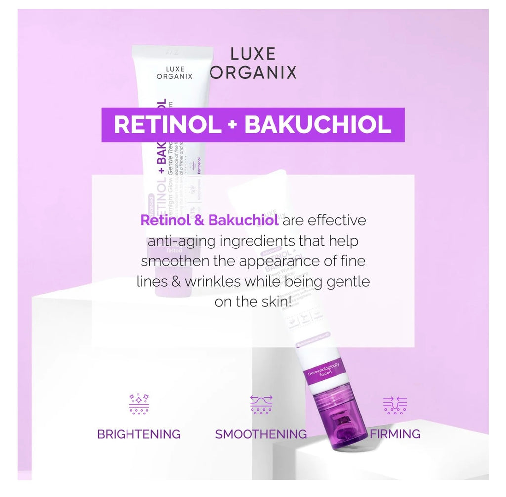 Luxe Organix Advanced Retinol + Bakuchiol Deep Wrinkle Eye Contour Cream 12g