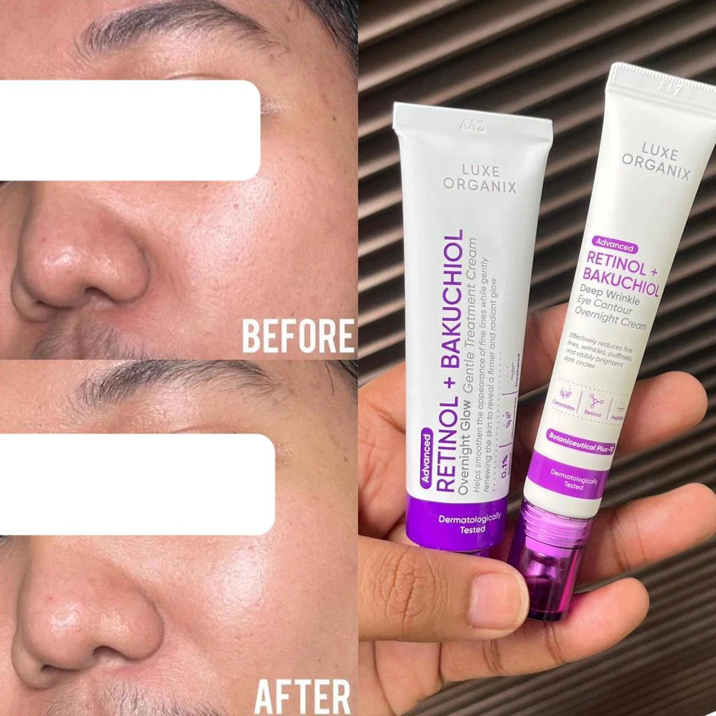 Luxe Organix Retinol + Bakuchiol Overnight Glow Gentle Treatment Cream 30g