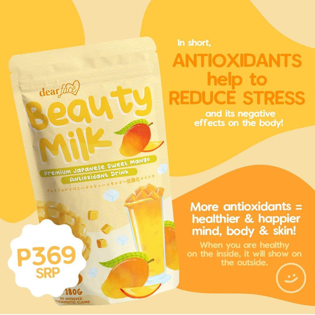 Dear Face - Beauty Milk - Premium Japanese Sweet MANGO  - Antioxidant Drink 180g Mo