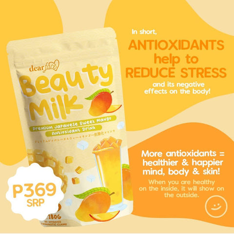 Dear Face - Beauty Milk - Premium Japanese Sweet MANGO  - Antioxidant Drink 180g