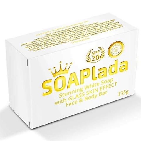 SOAPlada Stunning White Soap with Glass Skin Effect Face and Body Bar