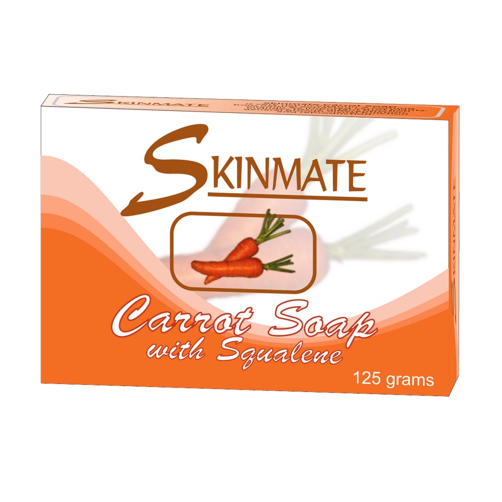 SkinMate Squalene Carrot Soap with Squalene, Carrot Extract and Sunblock 125g - My Care Kits