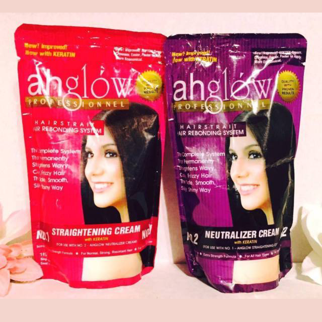 Ahglow Hair Rebonding Set Straightening and Neutralizing Cream Set - My Care Kits