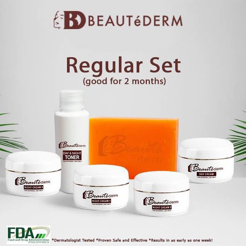 Beautederm Regular Set with upgraded toner 120ml ( large ) - ( 120 ML toner , 20 grams creams )