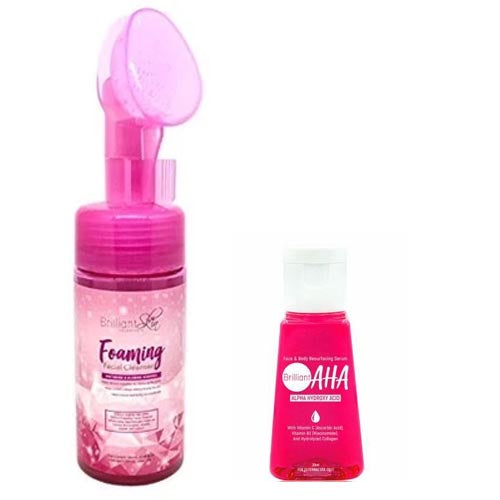 Brilliant Skin Essential Facial Foam Cleanser and AHA Serum Combo