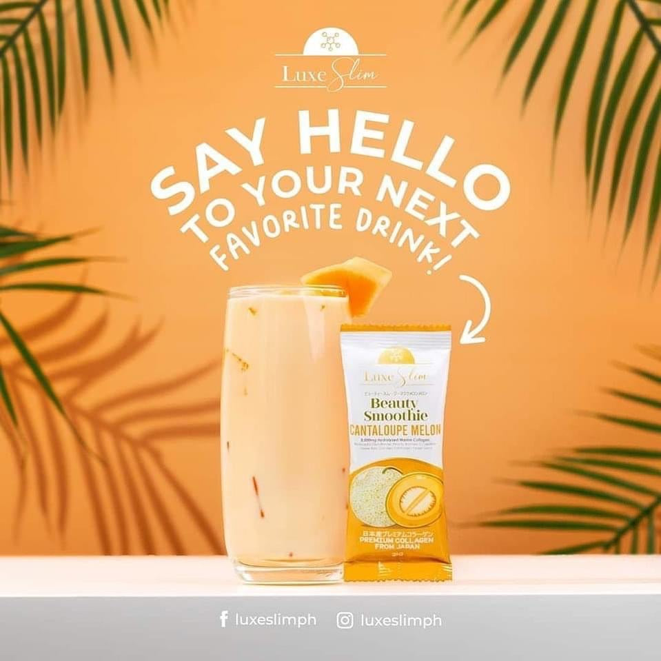 Luxe Slim Beauty Smoothie Cantaloupe Melon - Premium Collagen 10 x 21g - My Care Kits