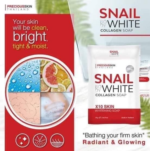 Perfect Skin Lady - Snail White Collagen Soap From thailand ( RED)