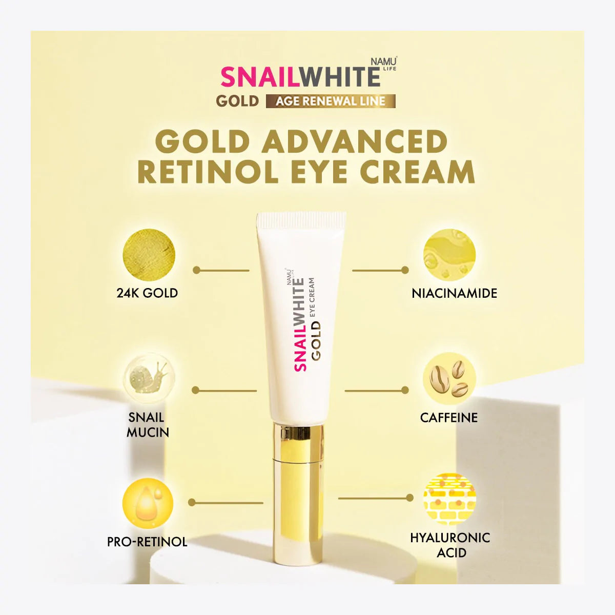 SnailWhite Gold Advance Retinol Eye Cream 15ml - My Care Kits