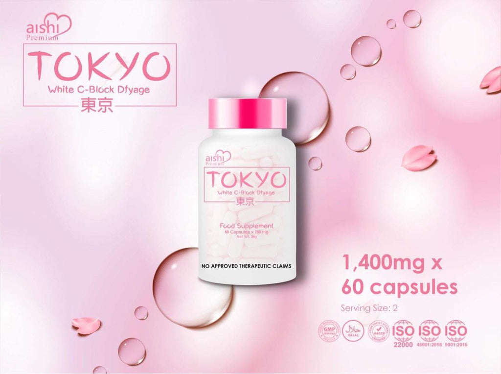 Aishi - TOKYO White C-Block Dfyage - Glutathione 60 Capsule - My Care Kits